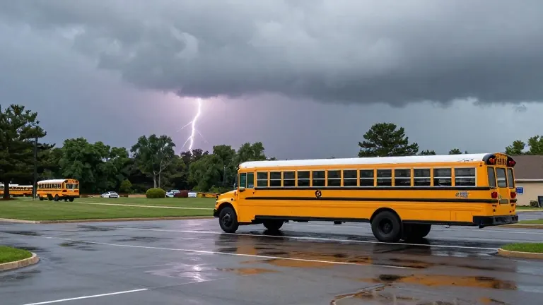 Illustration for: Four adults hit by lightning at Arizona school