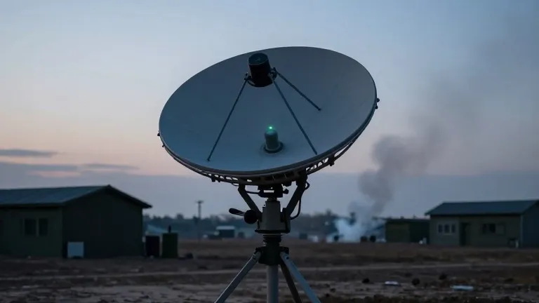 Illustration for: Ukrainian military confirms satellite links back to full speed